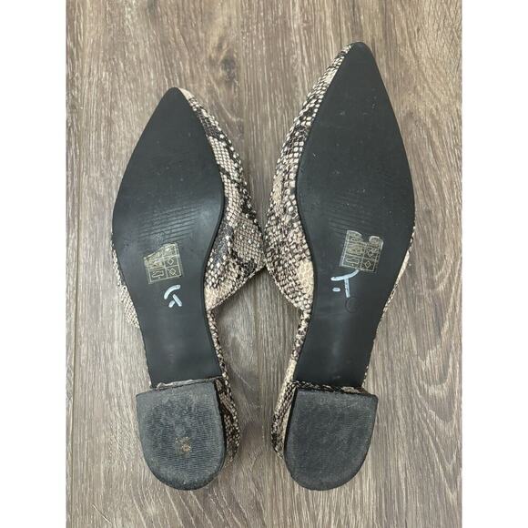 Fashion Beast womens studded snake skin point toe flats shoes 7.5 slip on casual - Picture 3 of 4